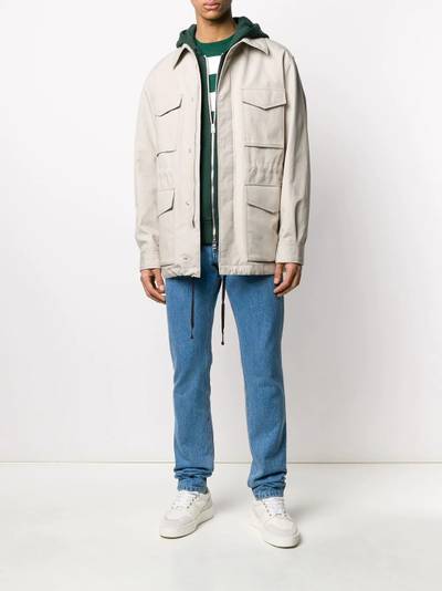 AMI Paris patch pockets bonded parka outlook