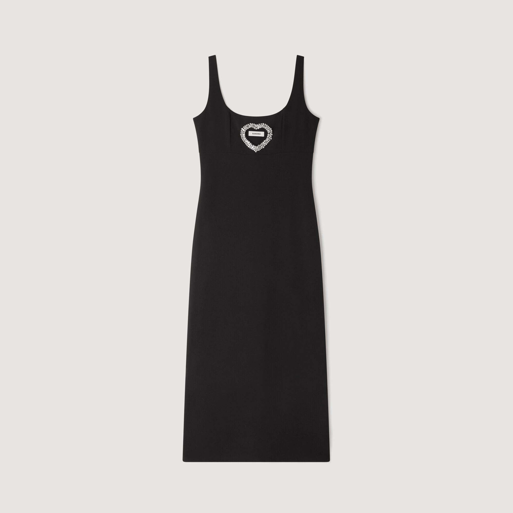 RHINESTONE HEART MAXI DRESS - 6