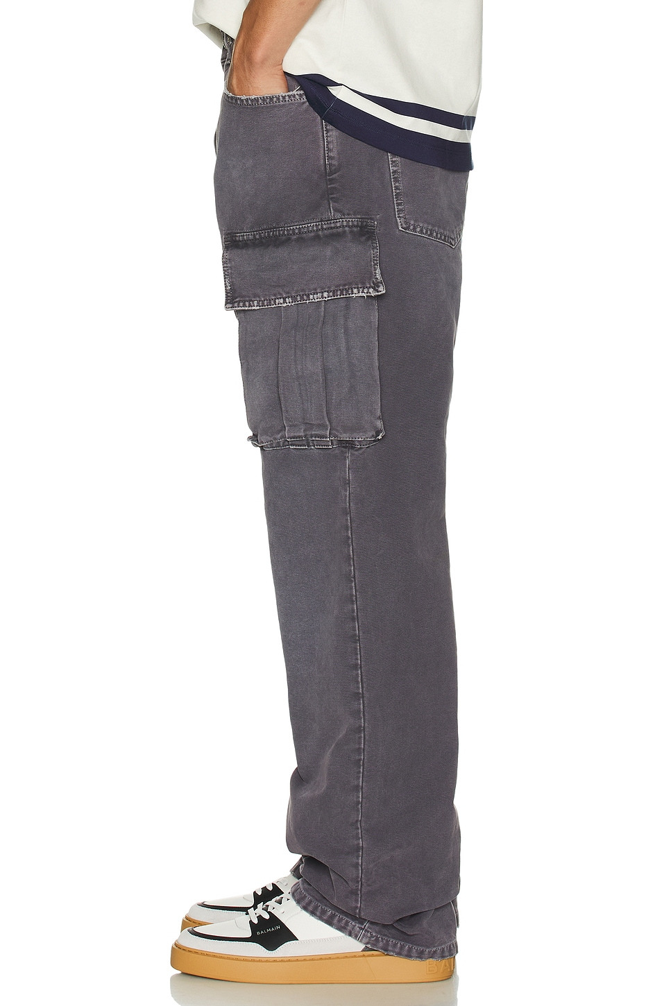 Loose Cargo Denim Jeans - 5