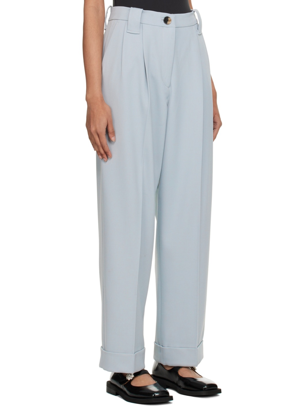 Gray Pleated Trousers - 2