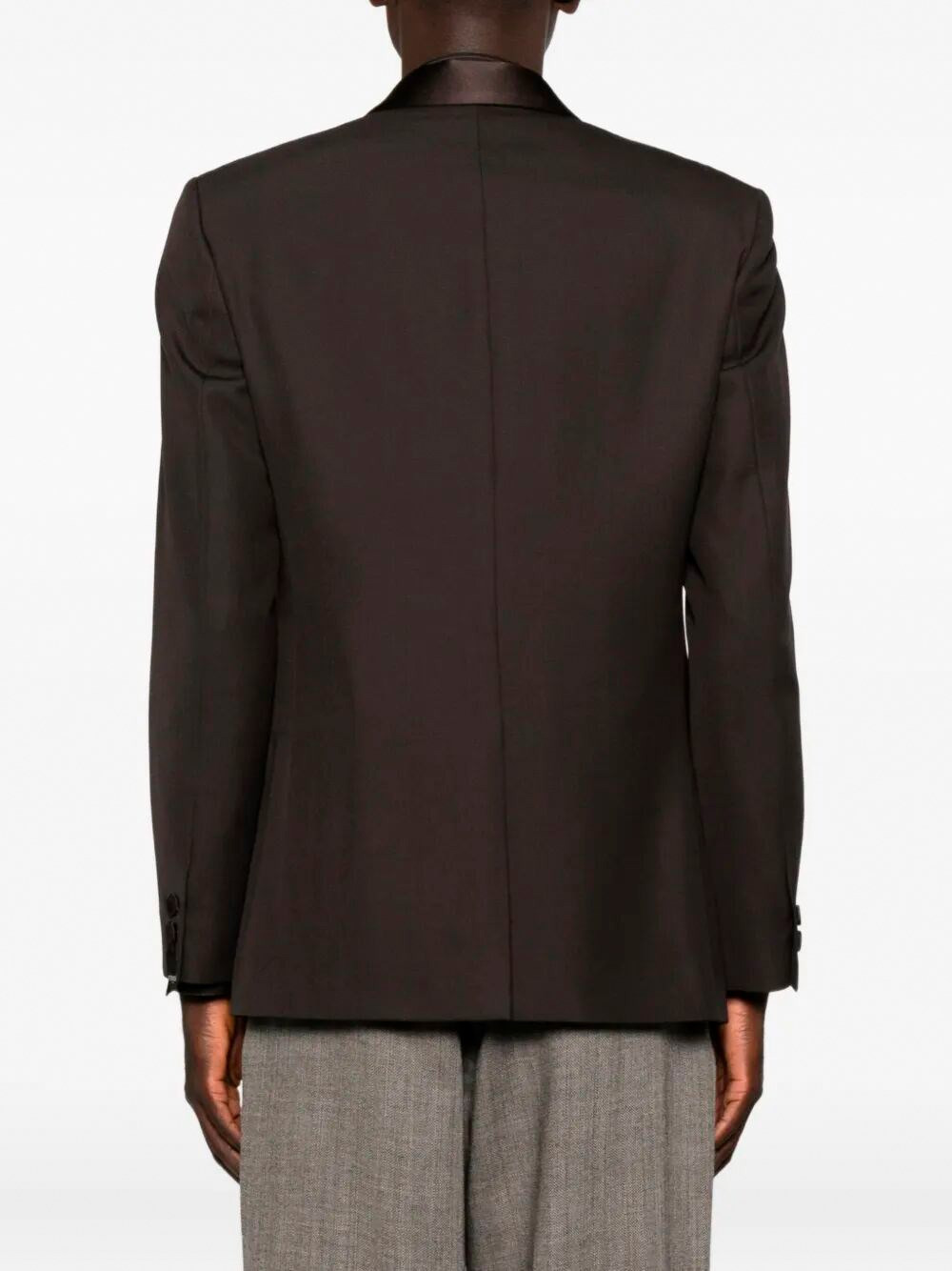Wool Crepe And Satin Jacket - 3
