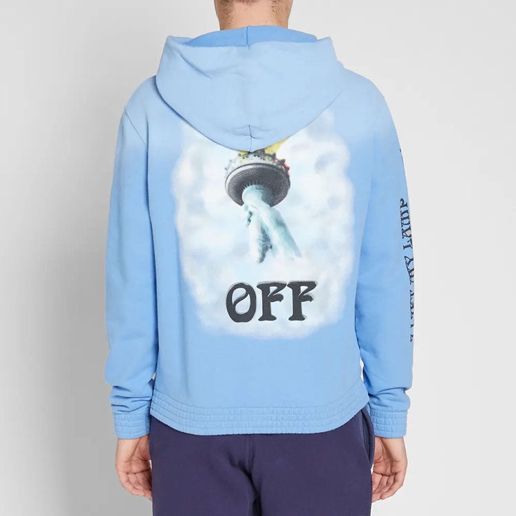 Off-White Statue of Liberty Cotton Long Sleeves Blue OMBB034E181920153199 - 3