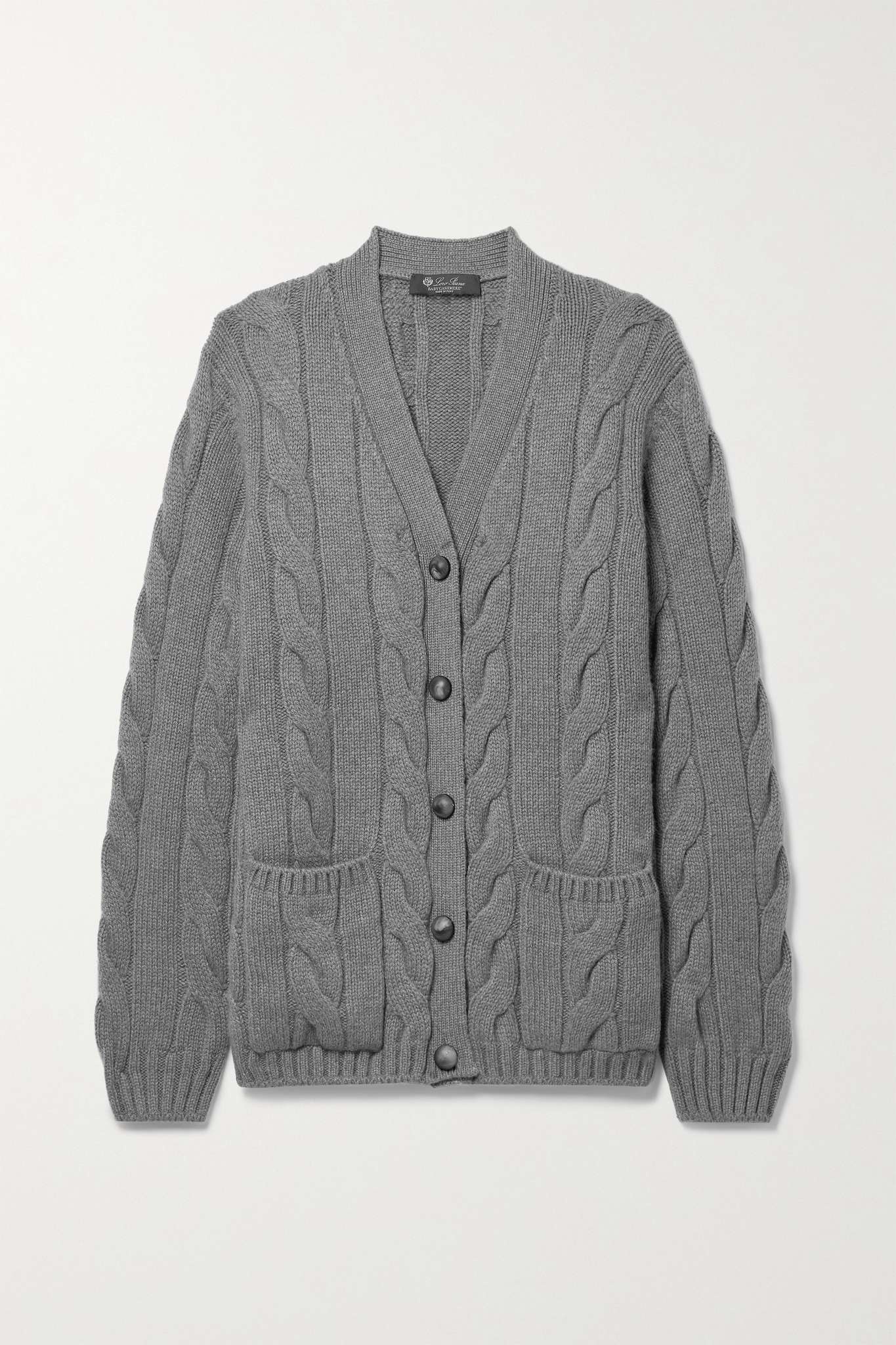 Napier cable-knit cashmere cardigan - 1