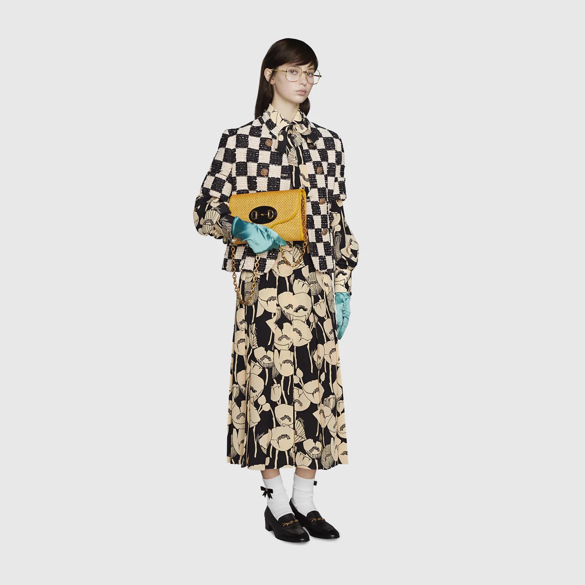 Poppy flowers print silk skirt - 2