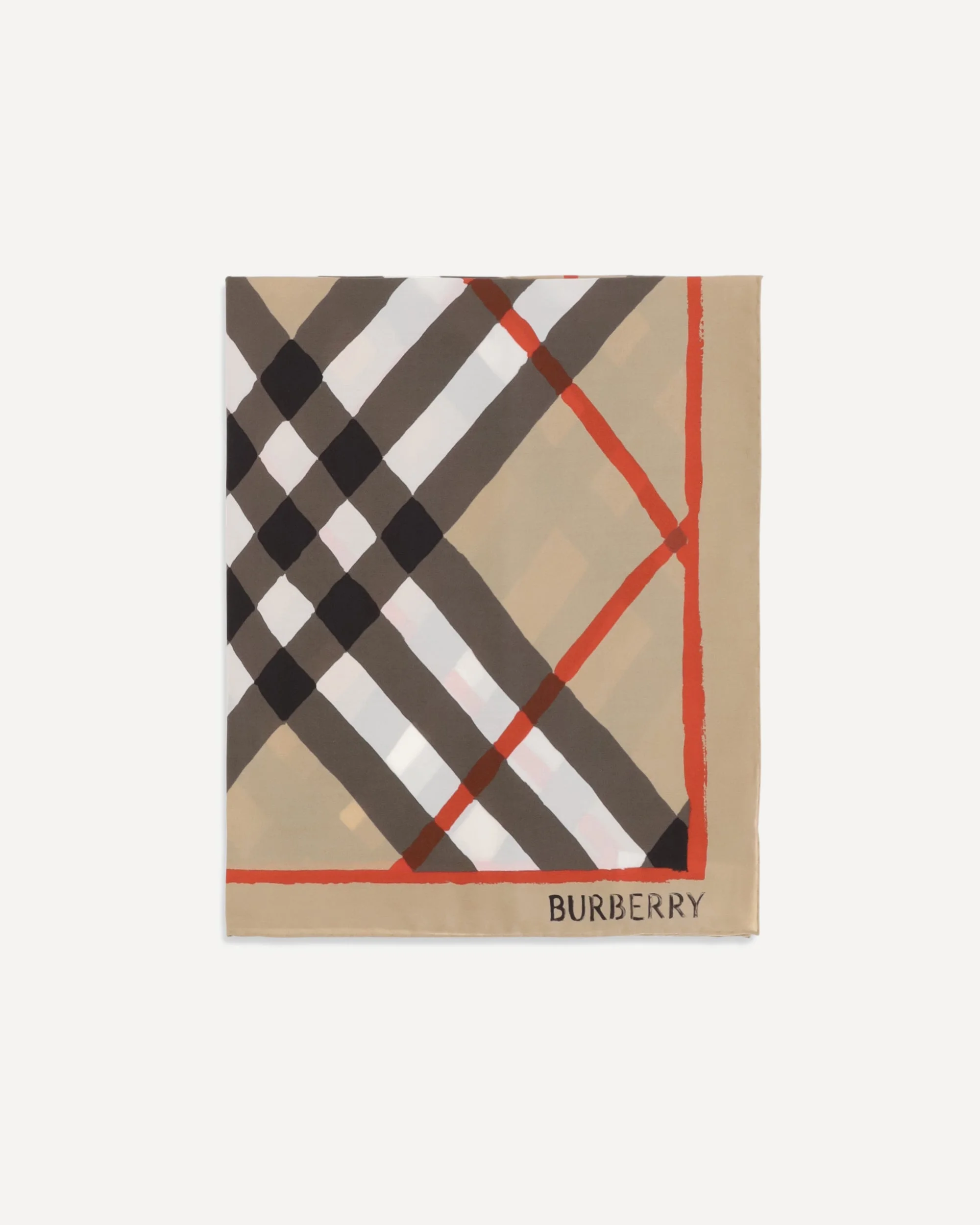 Silk watercolour Check Scarf - 1