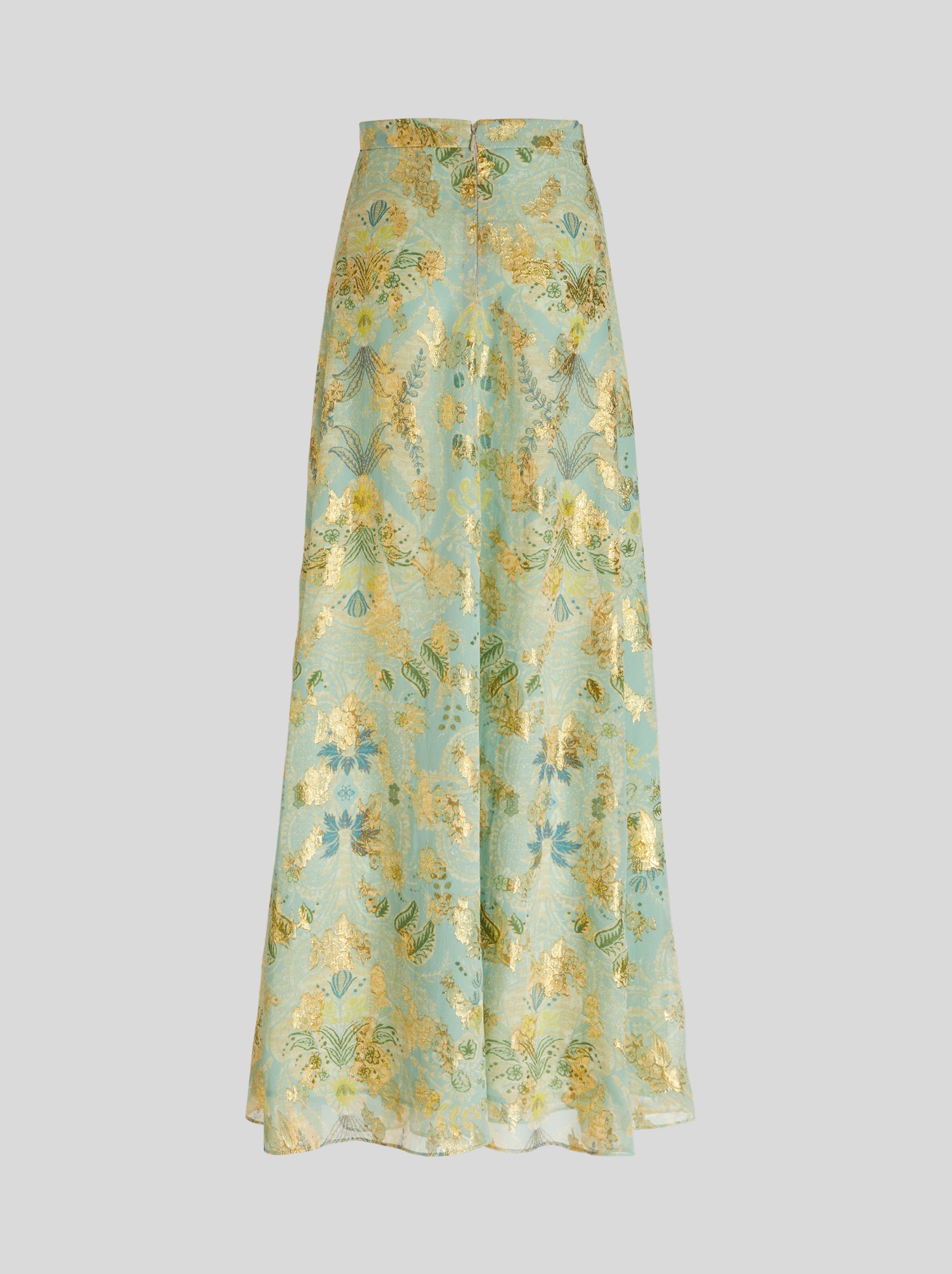 FLORAL SILK GEORGETTE SKIRT - 2