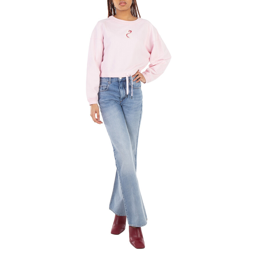 Isabel Marant Ladies Pink Margyo Cotton Sweatshirt - 4