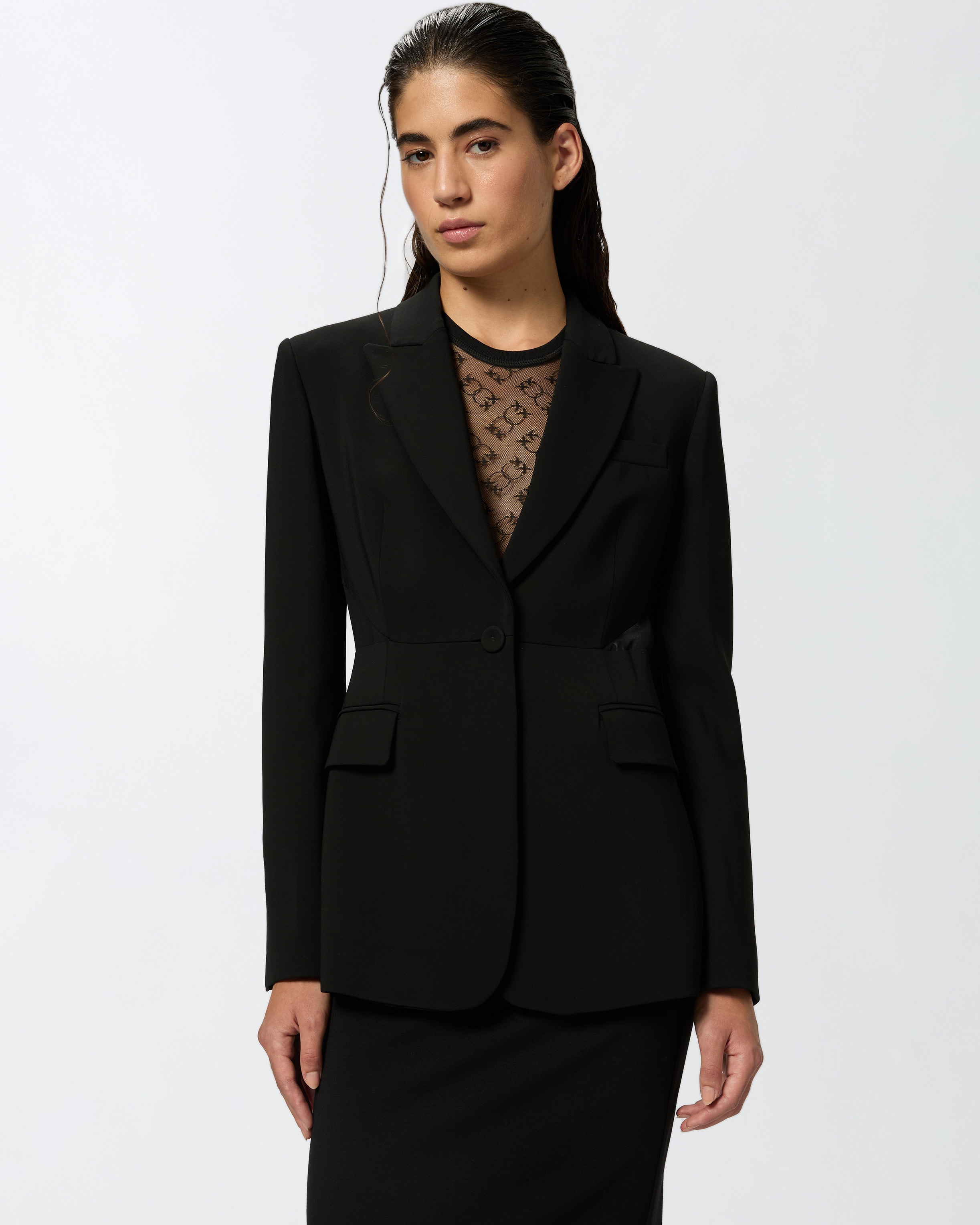 BLAZER WITH TRANSPARENT INSERT ON THE BACK - 2
