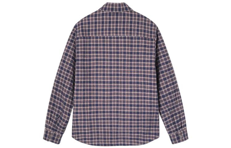 Stussy Sherpa Lined Plaid Shirt 'Navy' 1110268 - 2