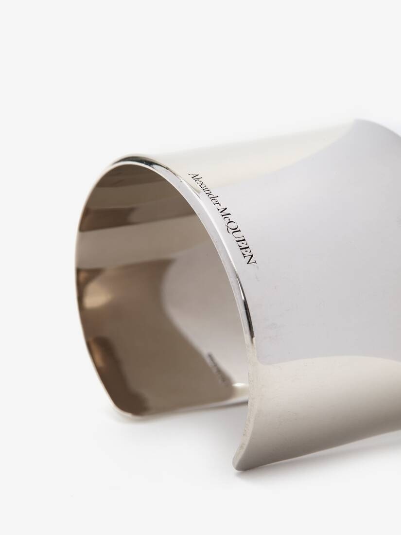 Women's Tall Metal Cuff in Antique Silver - 5
