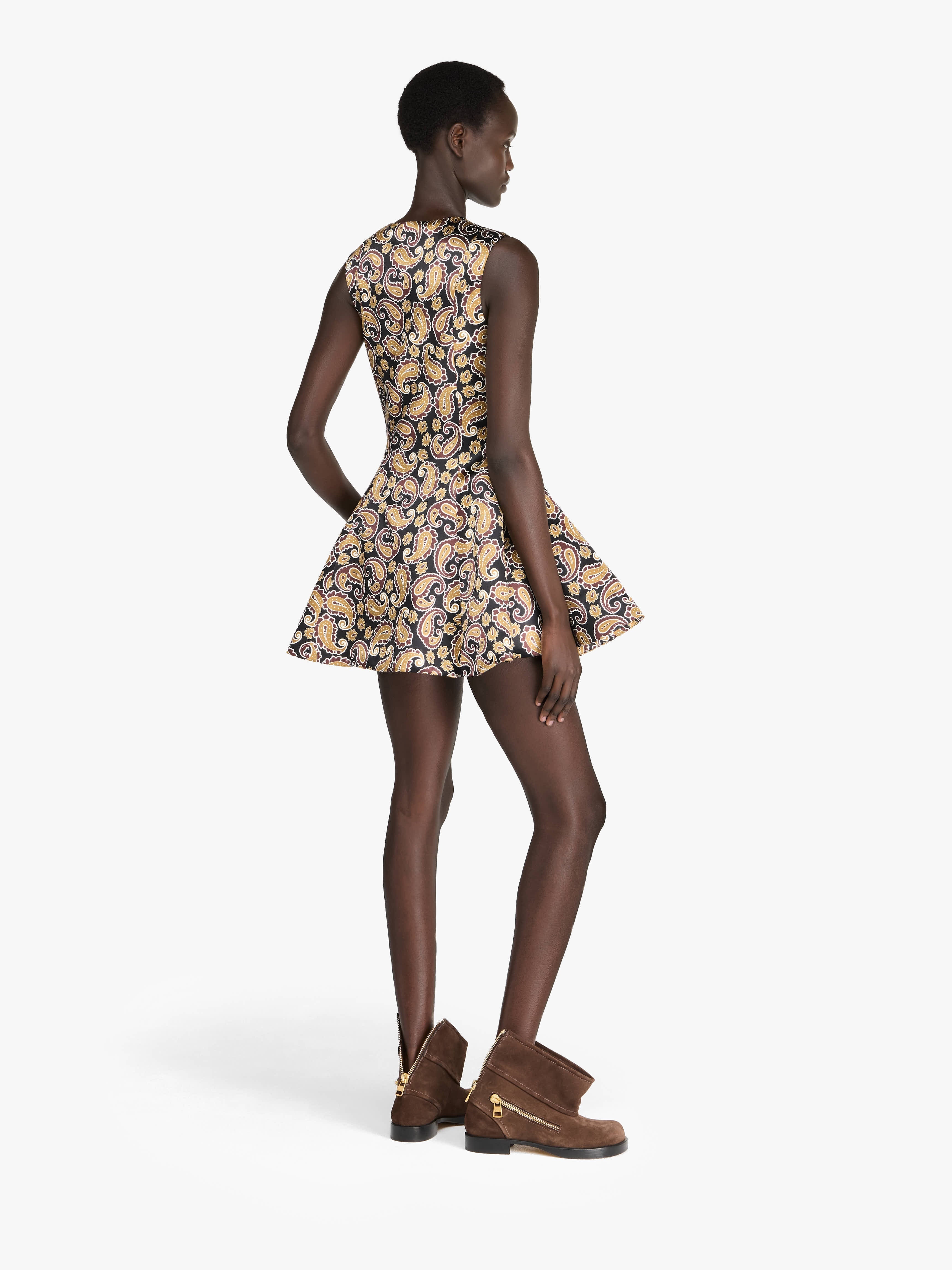 PAISLEY' PRINT CIRCLE-SKIRT DRESS - 3