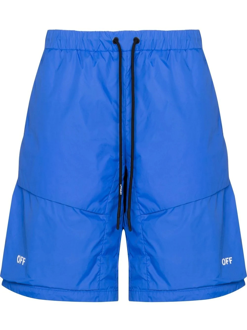 logo-print track shorts - 1
