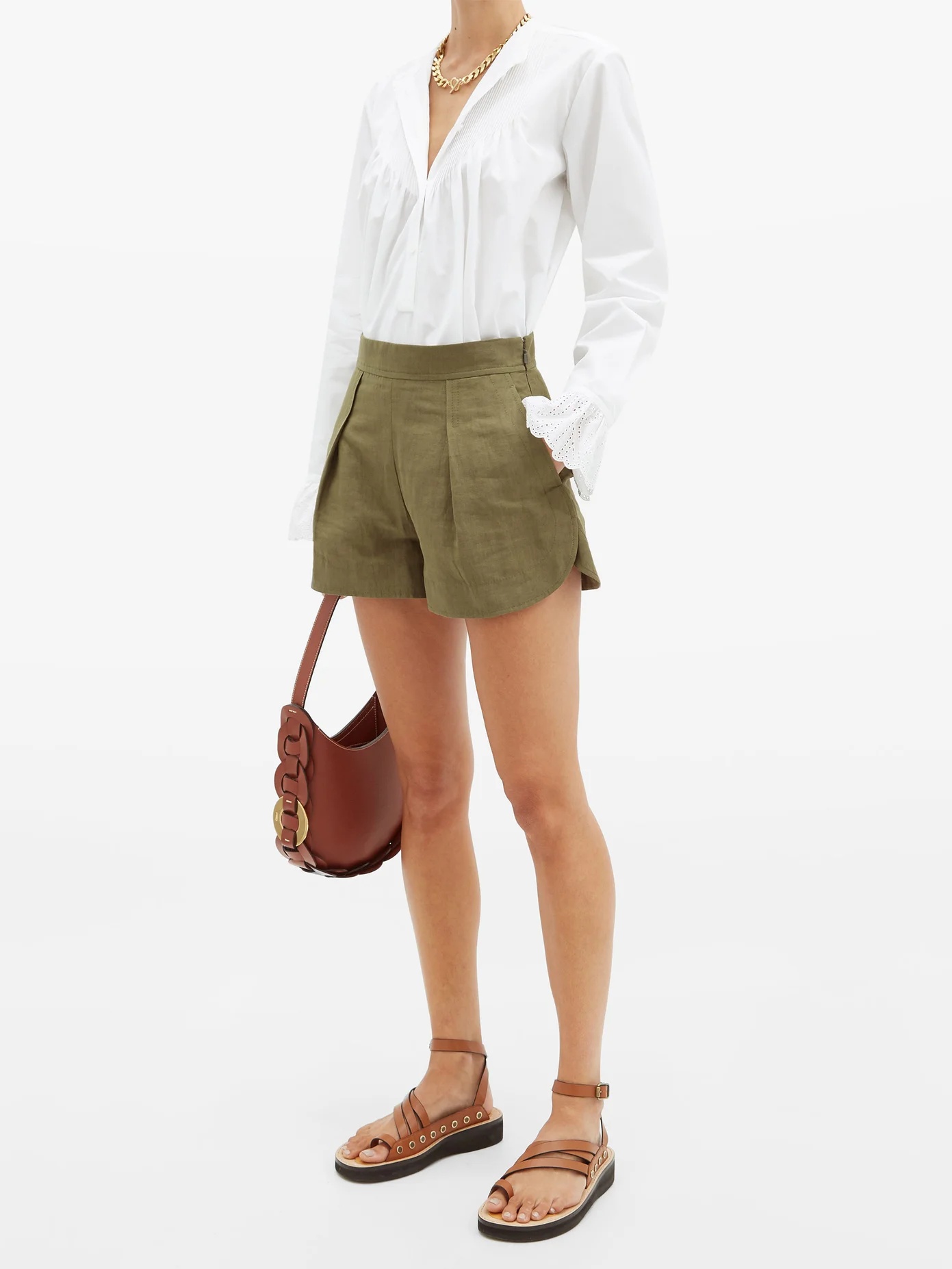 Pintucked cotton blouse - 2