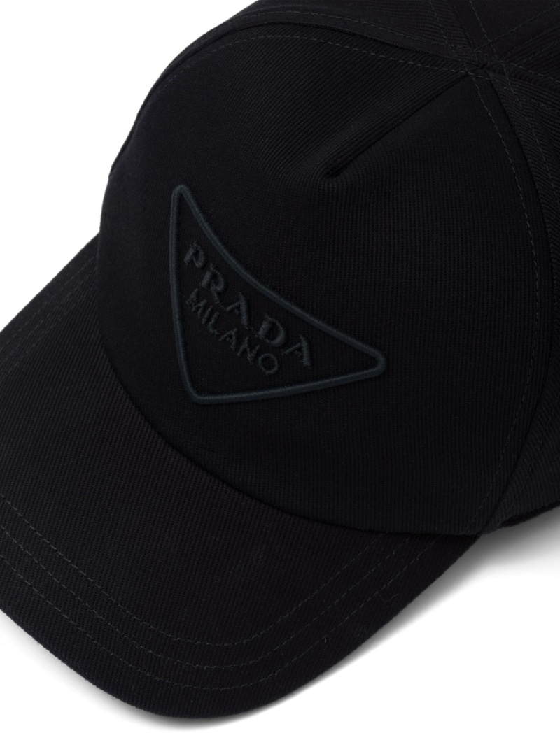 ハット PRADA Logo embroidery cap Prada logo-embossed Cotton Cap | Neutrals | FARFETCH