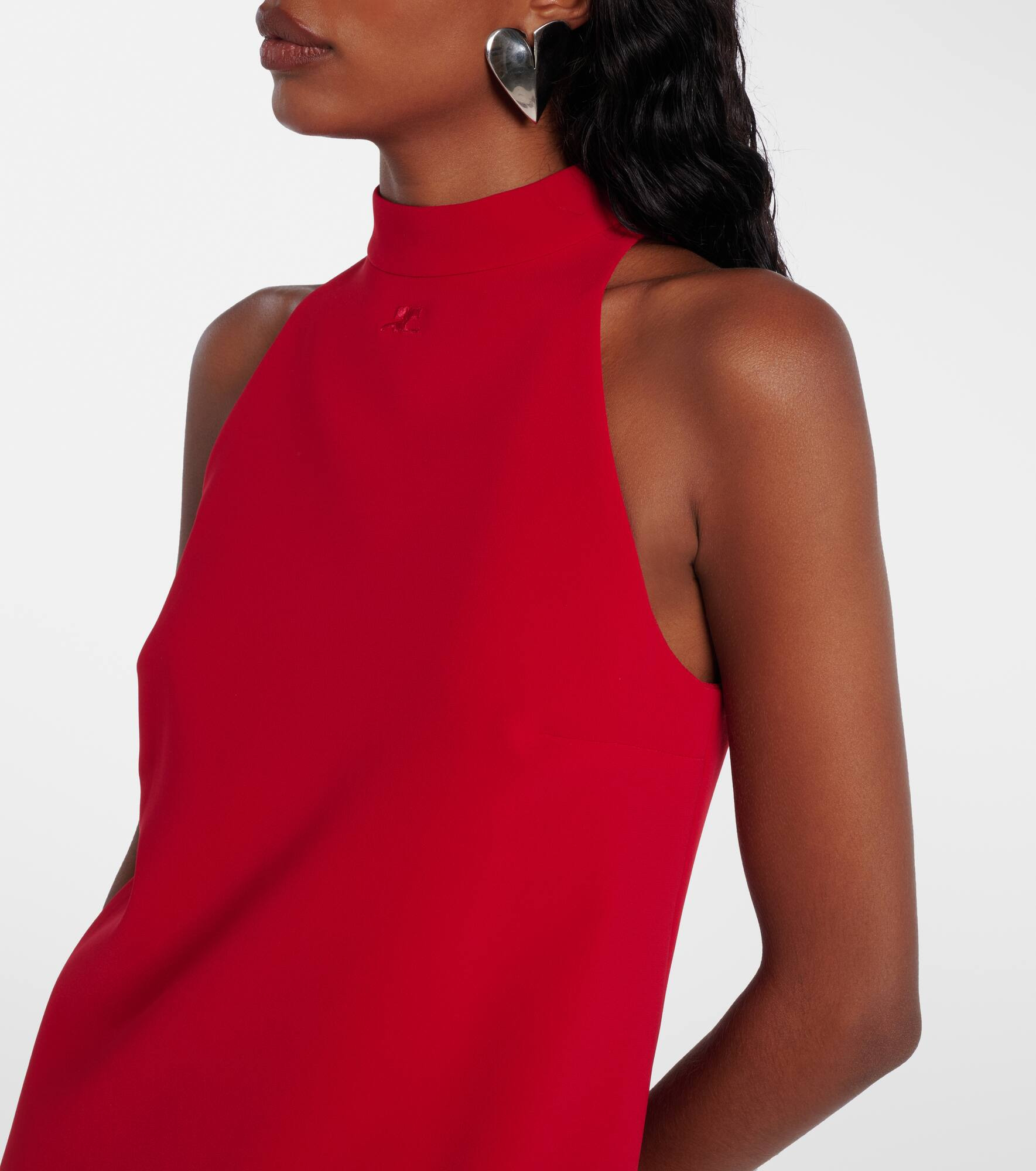 Heritage halterneck crêpe minidress - 4
