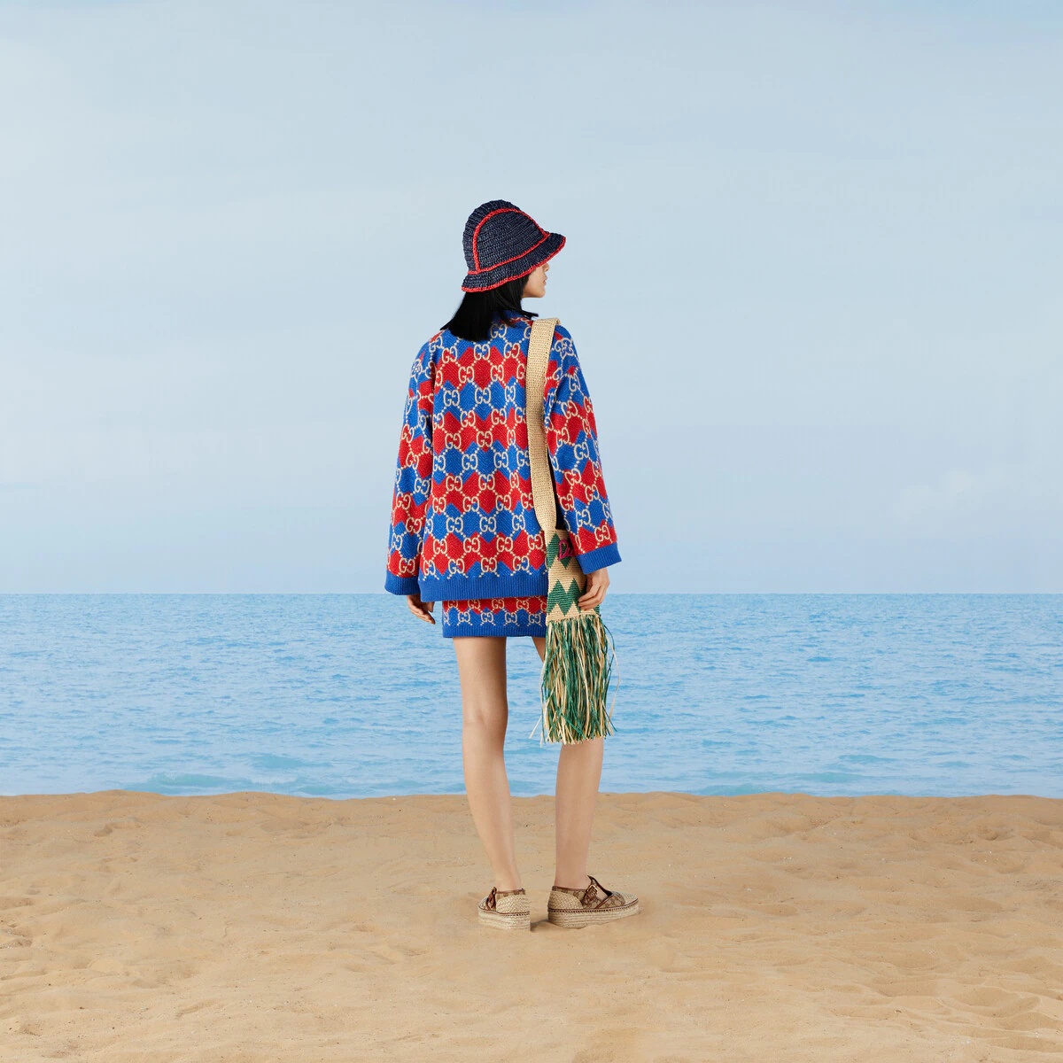 Chevron knit cotton skirt - 3