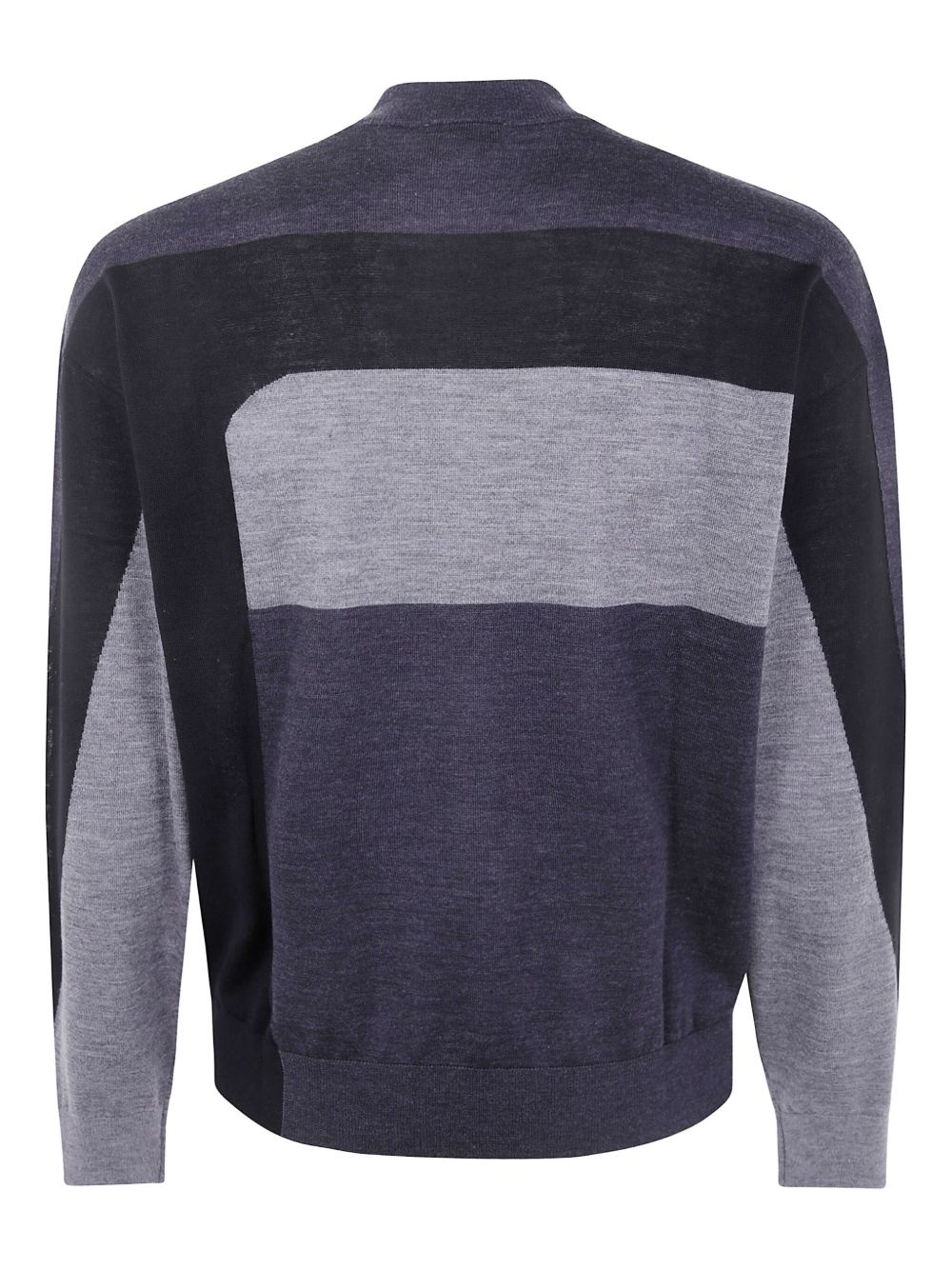 block-panel wool sweater - 2