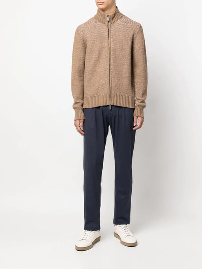 Canali Maglia zipped knitted cardigan outlook