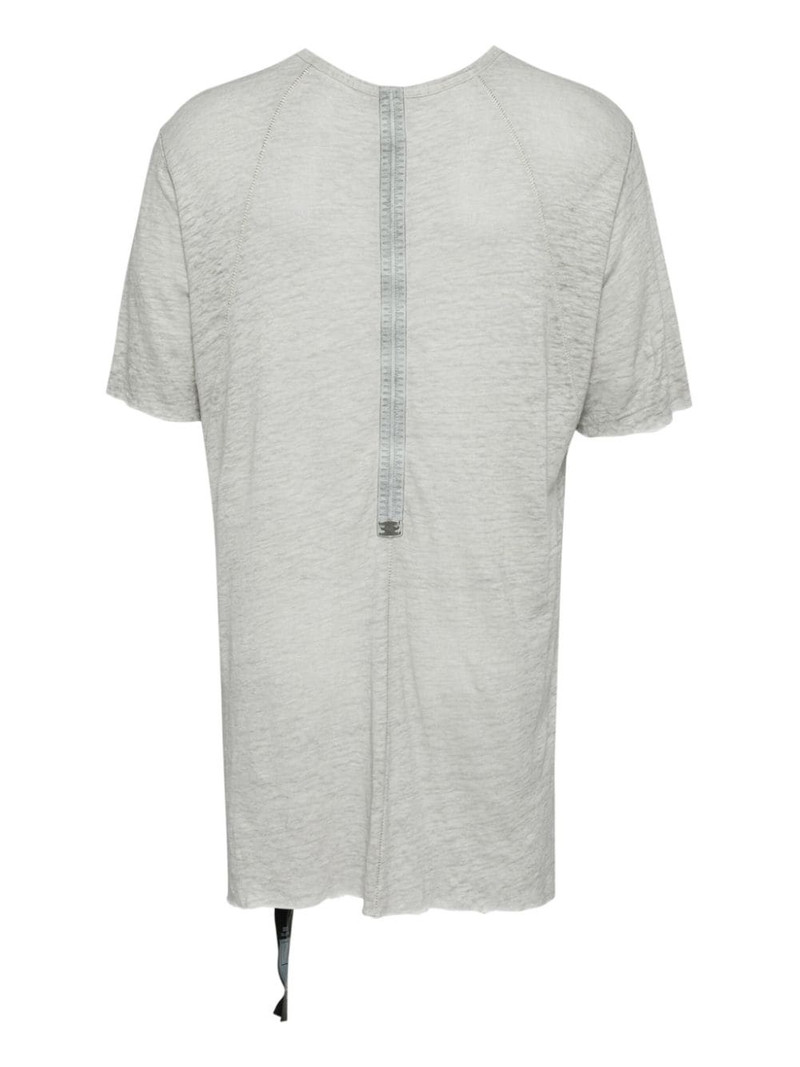 Isaac Sellam leather-strap linen T-shirt outlook