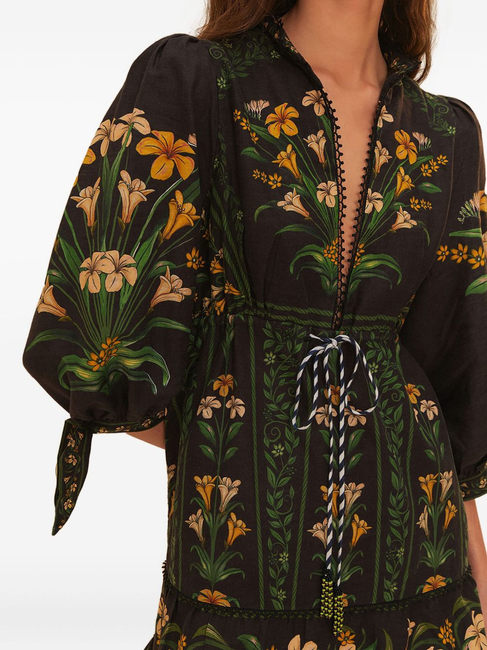 floral-print mini dress - 3