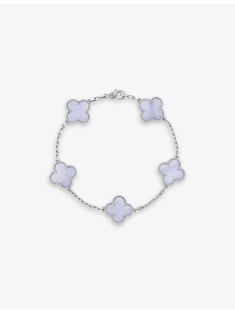 Vintage Alhambra gold and chalcedony bracelet 1