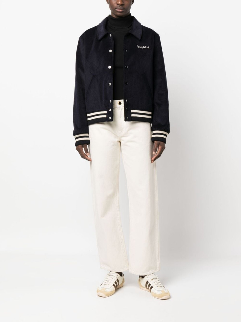 Sporty & Rich embroidered-logo bomber jacket outlook