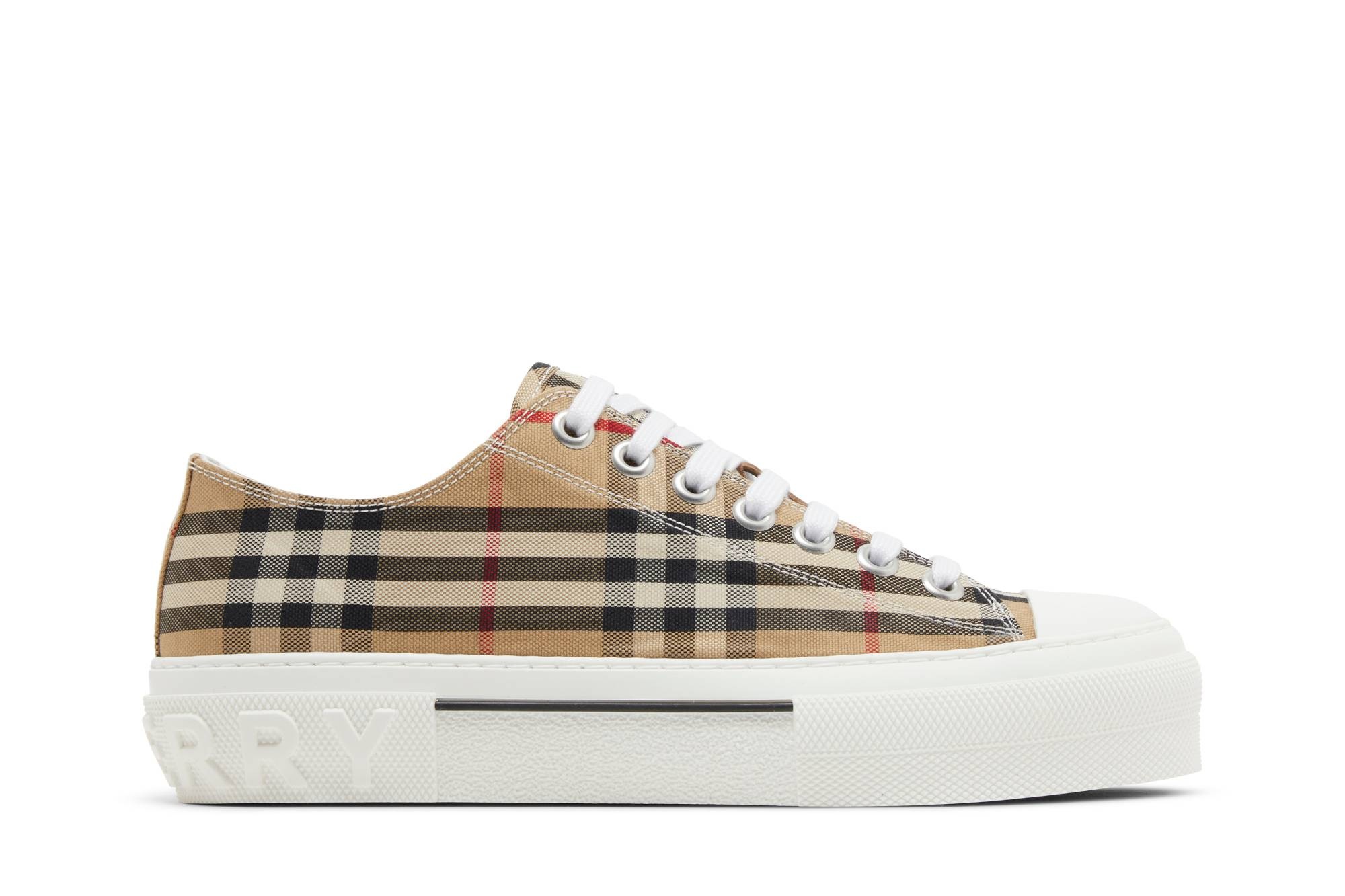 Burberry Check Cotton Sneakers 'Archive Beige' - 1