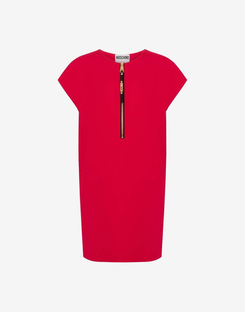 LETTERING ZIPPER PULL ENVERS SATIN DRESS 1