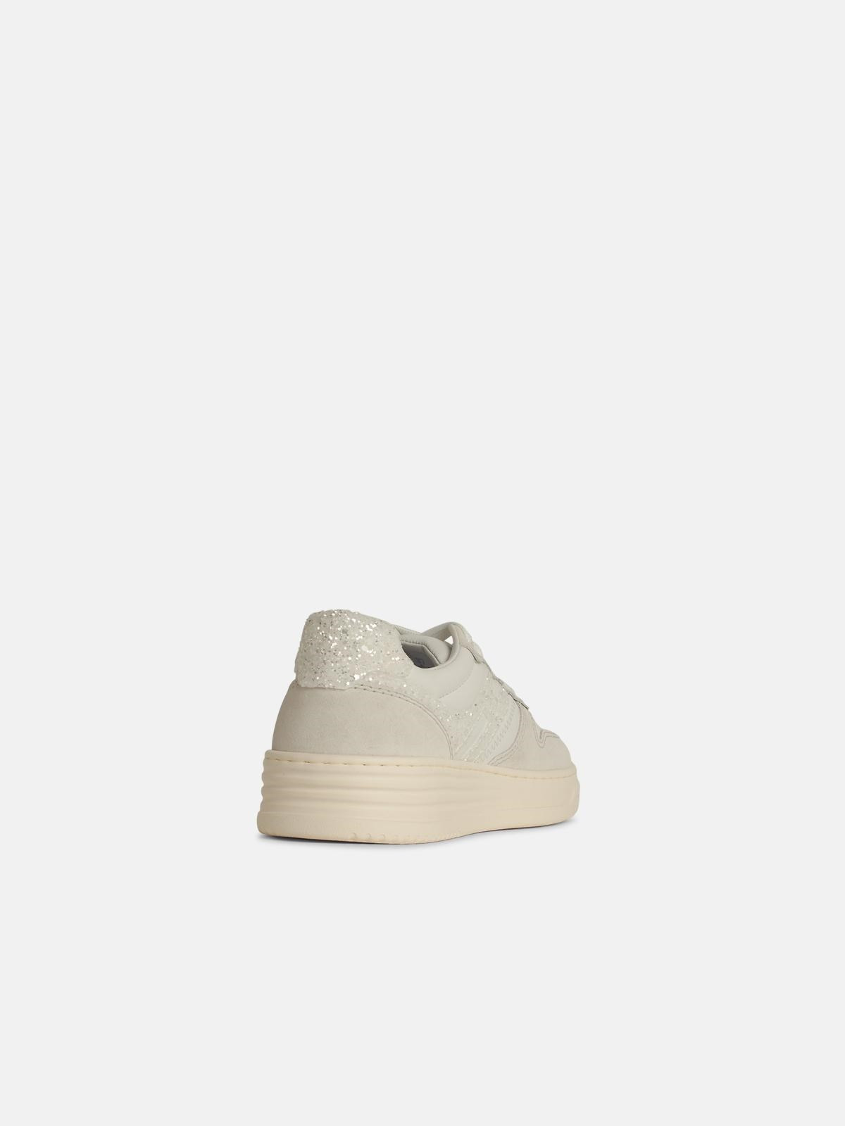'H630' WHITE LEATHER SNEAKERS - 3