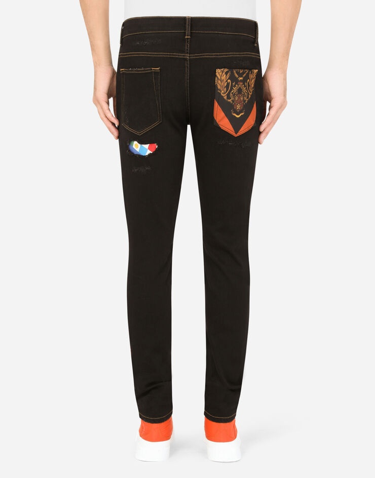Denim patchwork jeans - 3