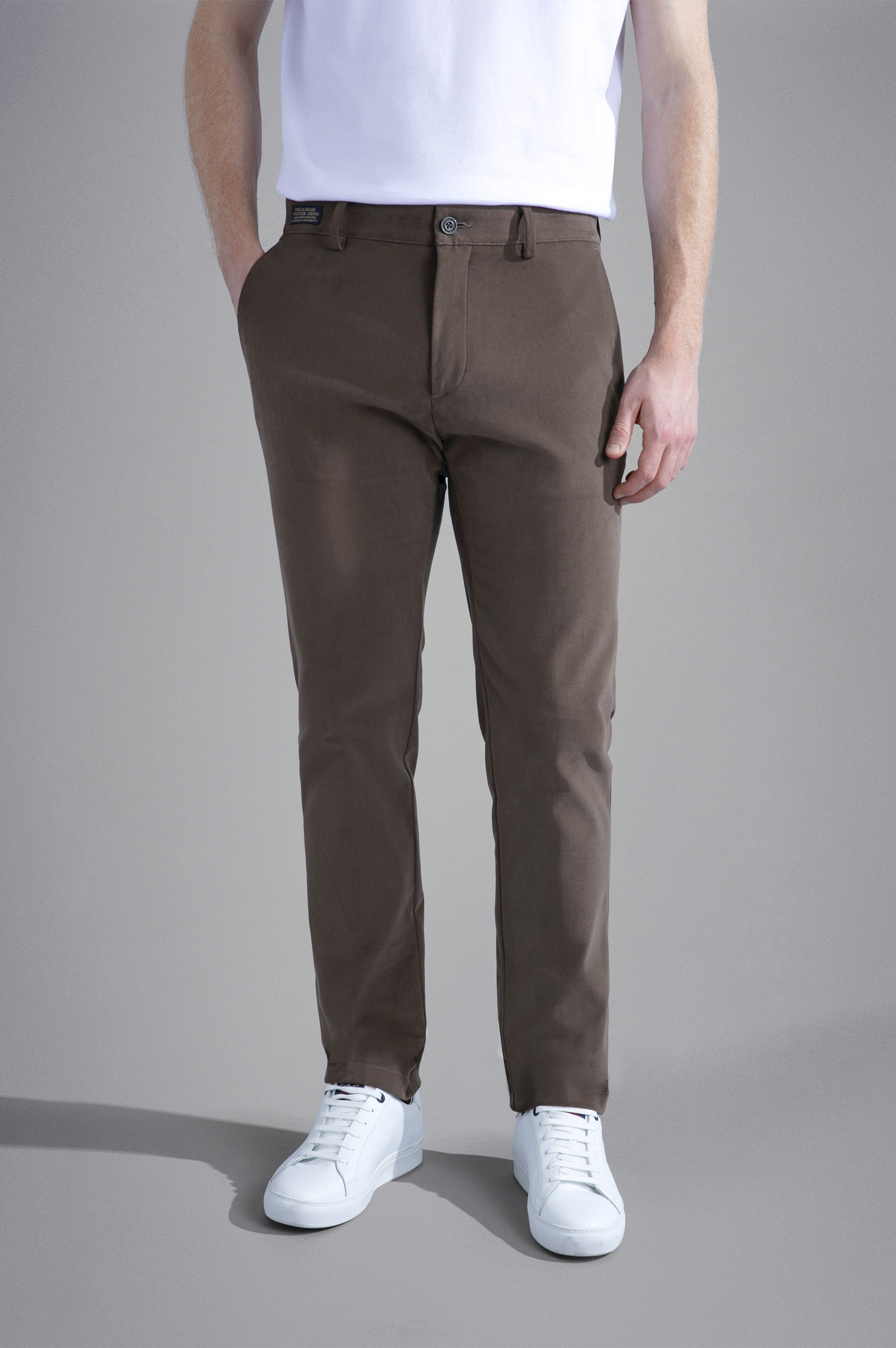 STRETCH COTTON SLIM WINTER CHINOS TROUSERS - 6