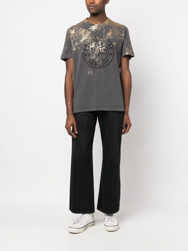 Golden Goose foil-print cotton T-shirt outlook