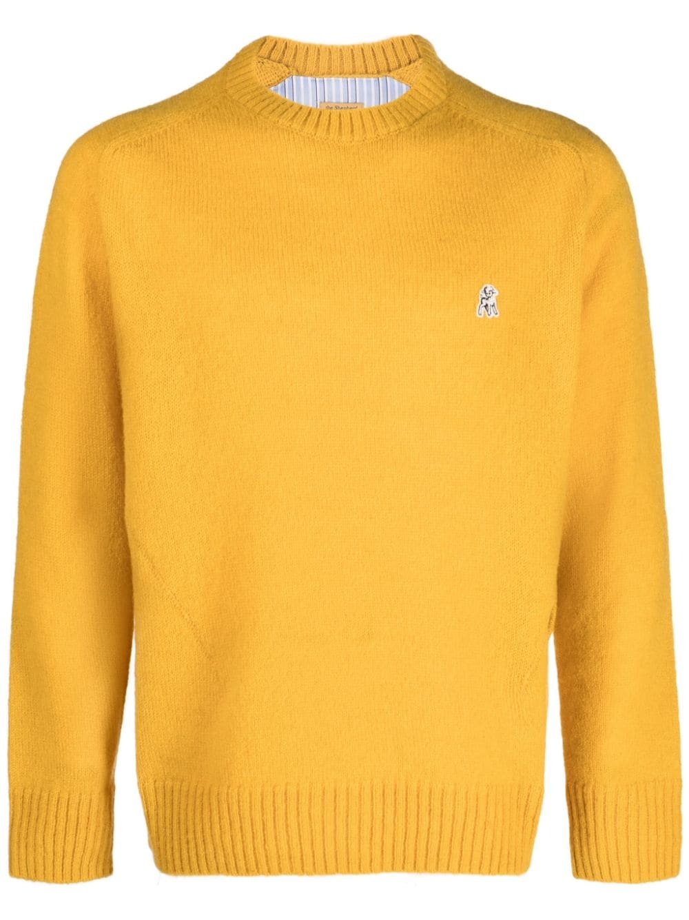 logo-patch wool jumper - 1