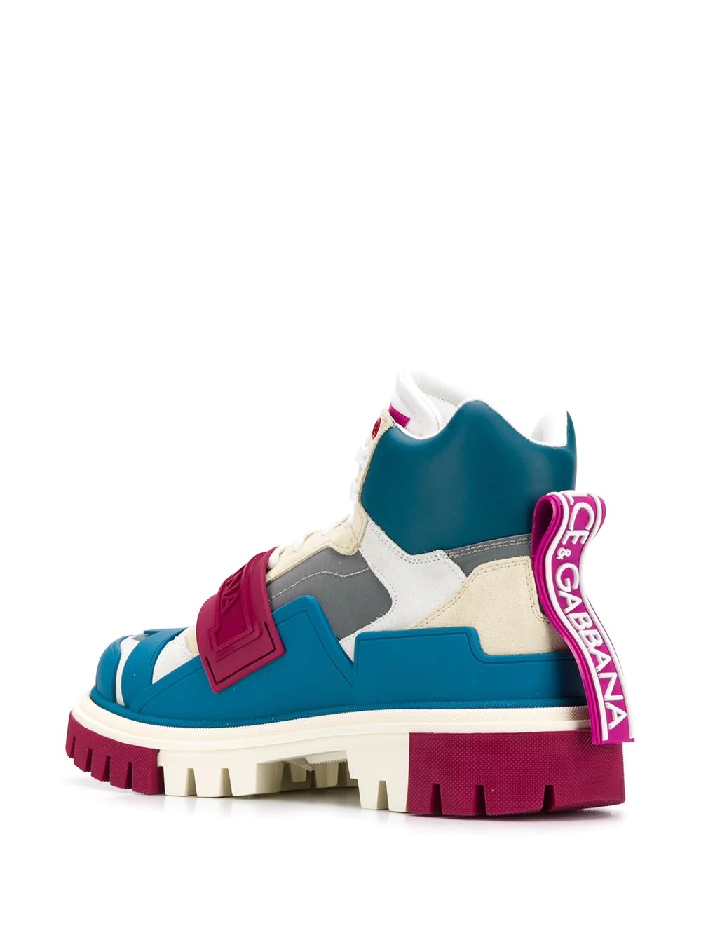 colour-block trekking boots - 3