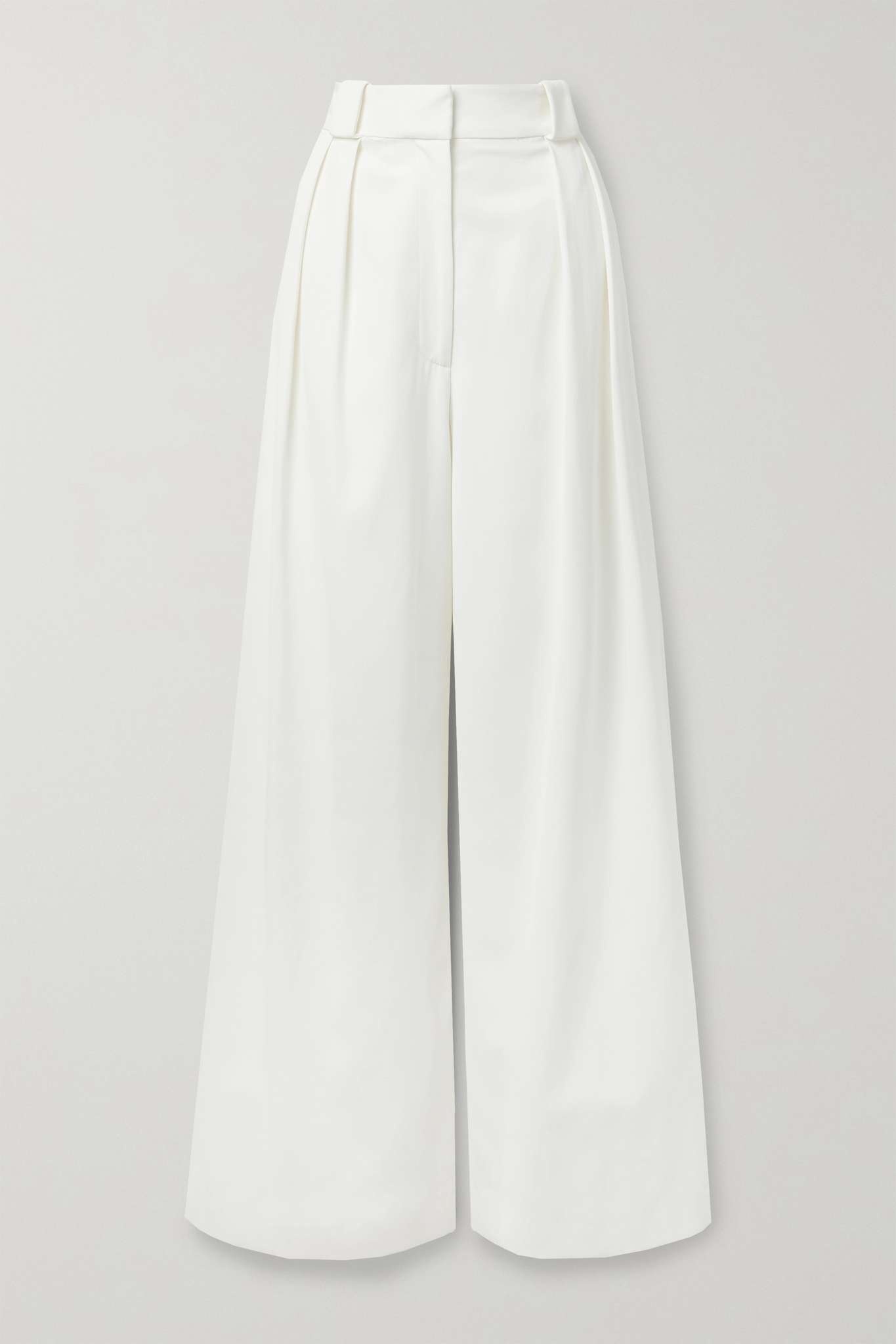 Rico pleated twill wide-leg pants - 1