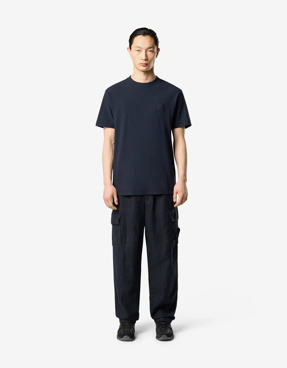 Stone Island Ghost Blue Compass Patch T-Shirt - 2