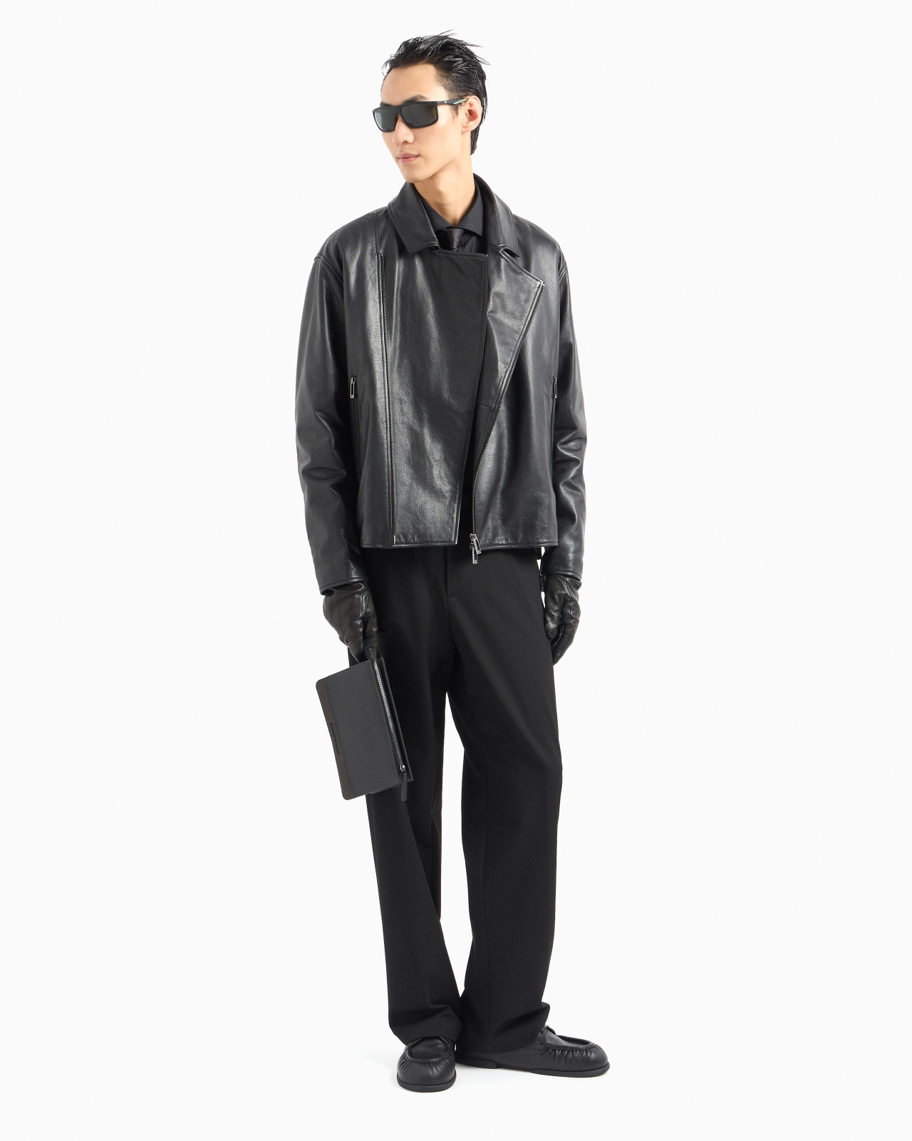 Thick nappa-calfskin biker jacket - 4