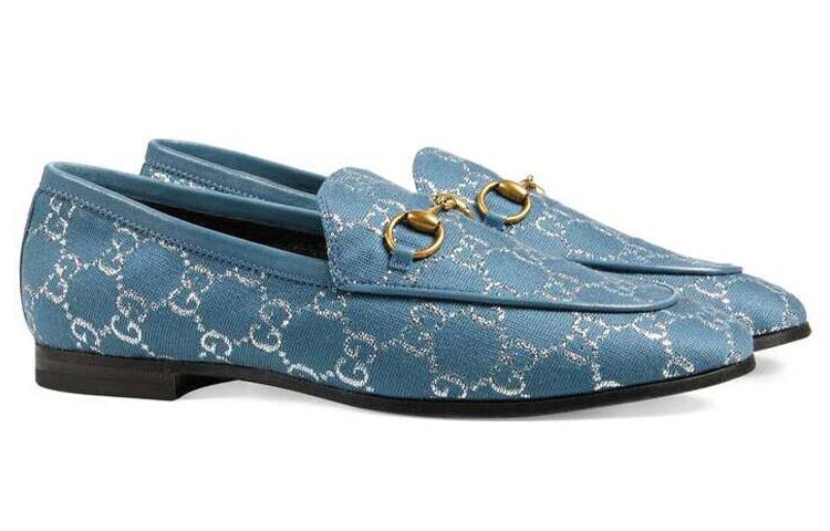 (WMNS) Gucci Jordaan Loafers Shoes Blue 431467-2C820-4691 - 2