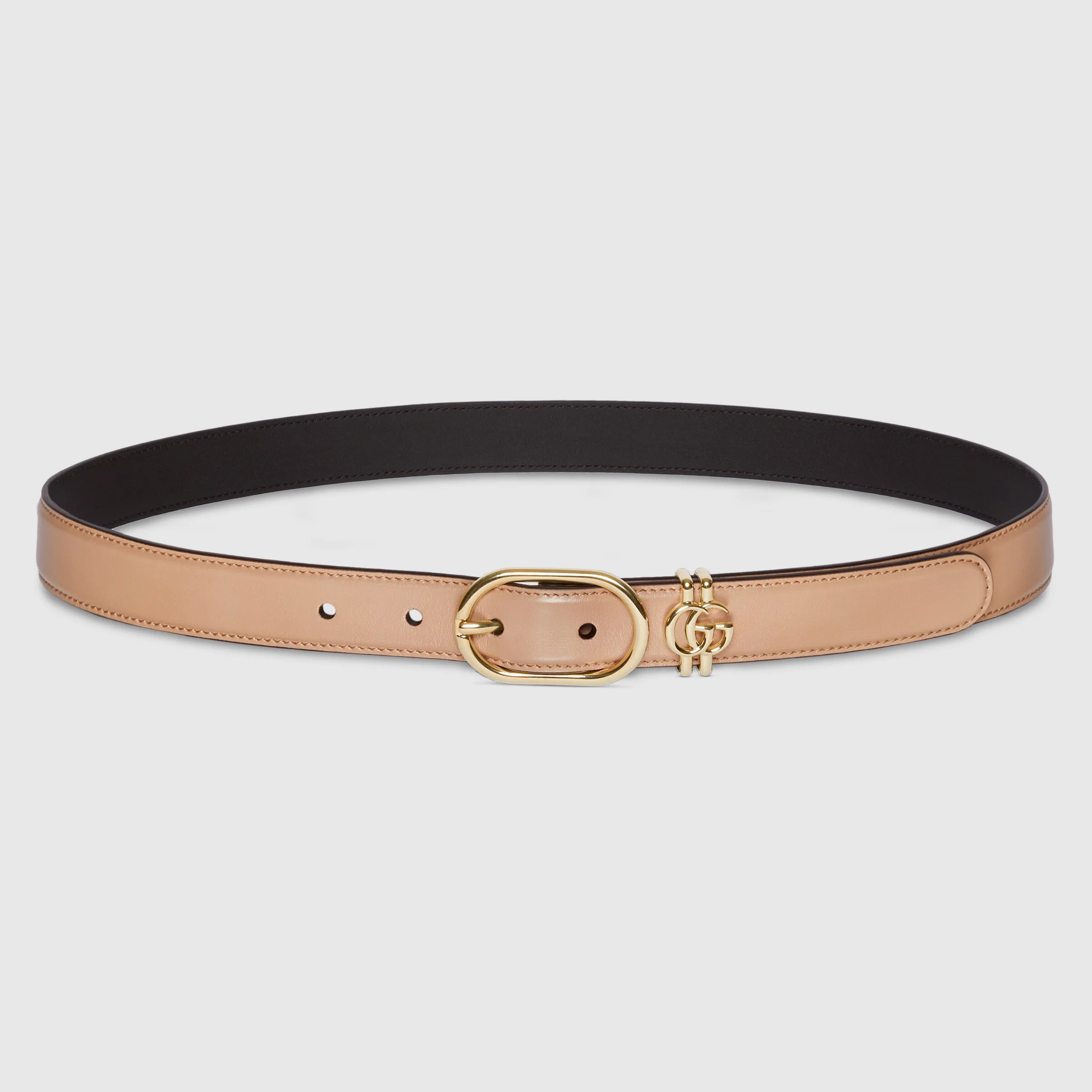 Belt with oval buckle - 1