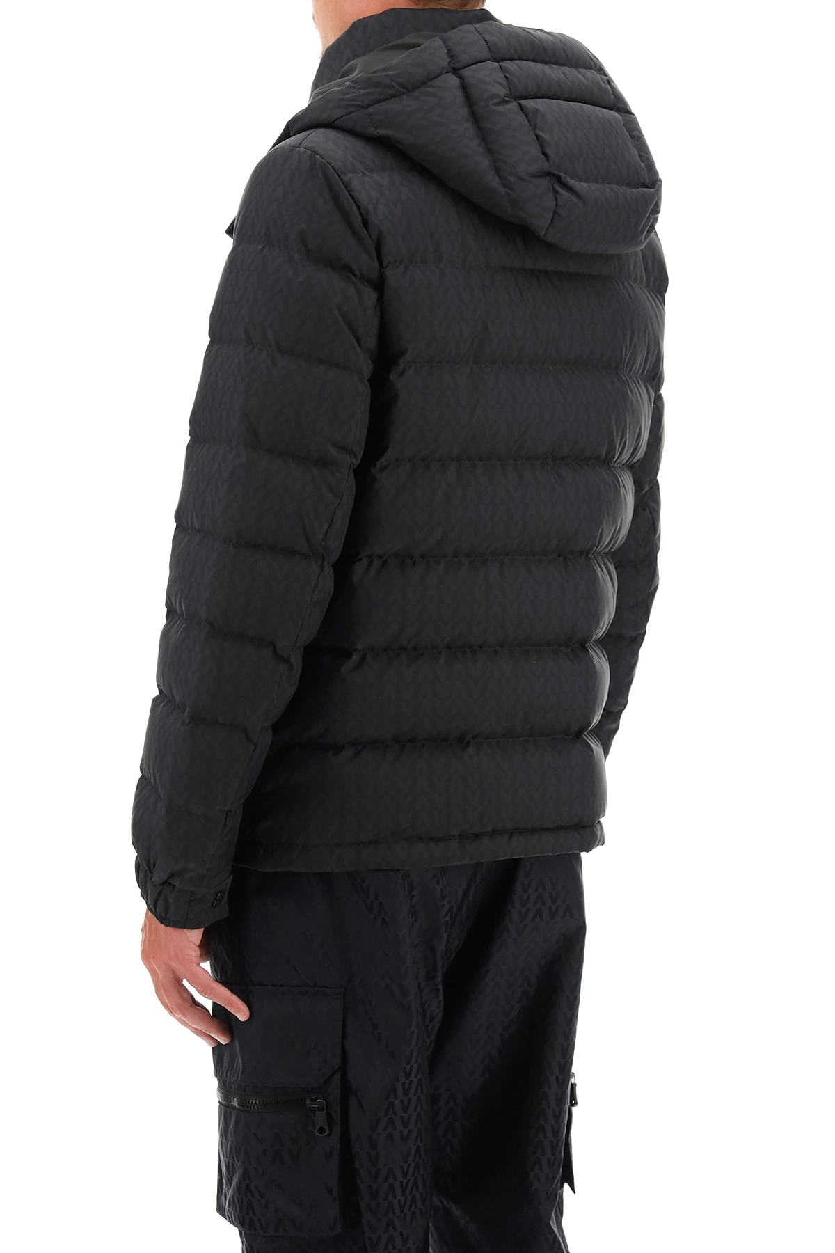 OPTICAL VALENTINO NYLON DOWN JACKET - 4