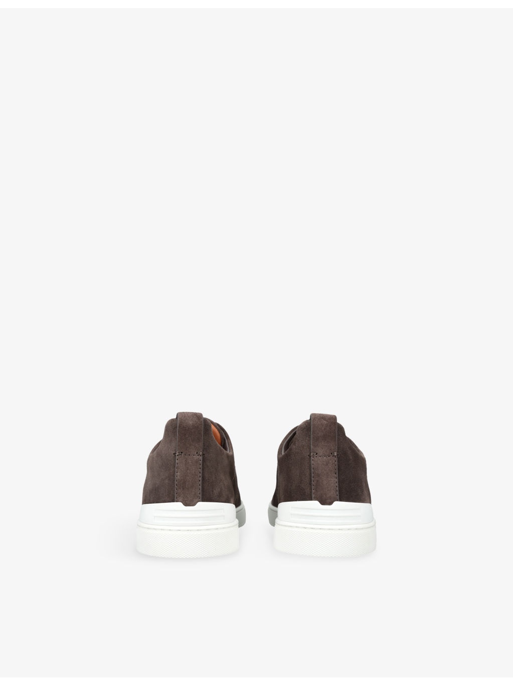 Triple Stitch Panelled Suede Low-Top Trainers - 4