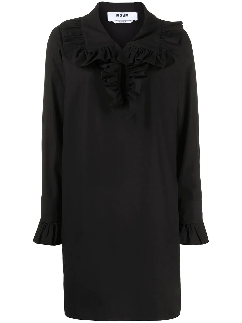 ruffle-collar dress - 1