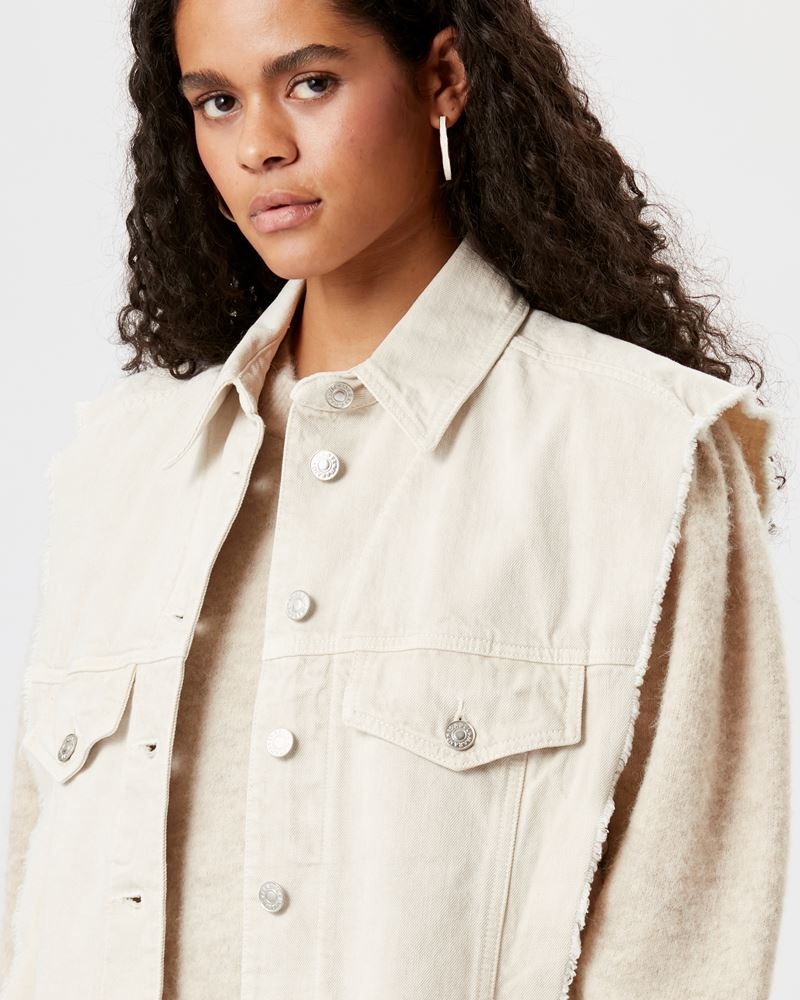 TYRA SLEEVELESS DENIM JACKET - 3