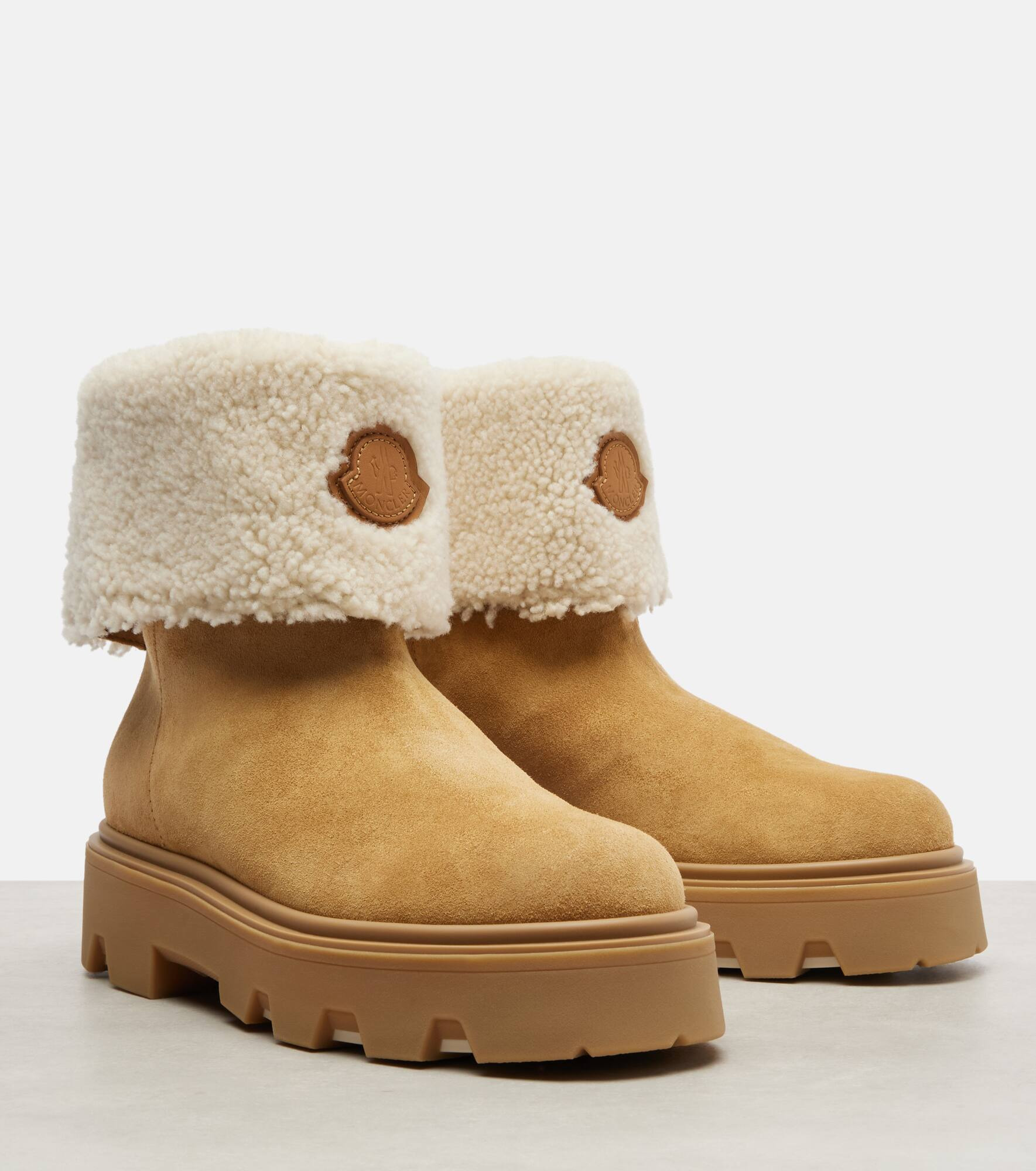 Aurea shearling-lined suede ankle boots - 5