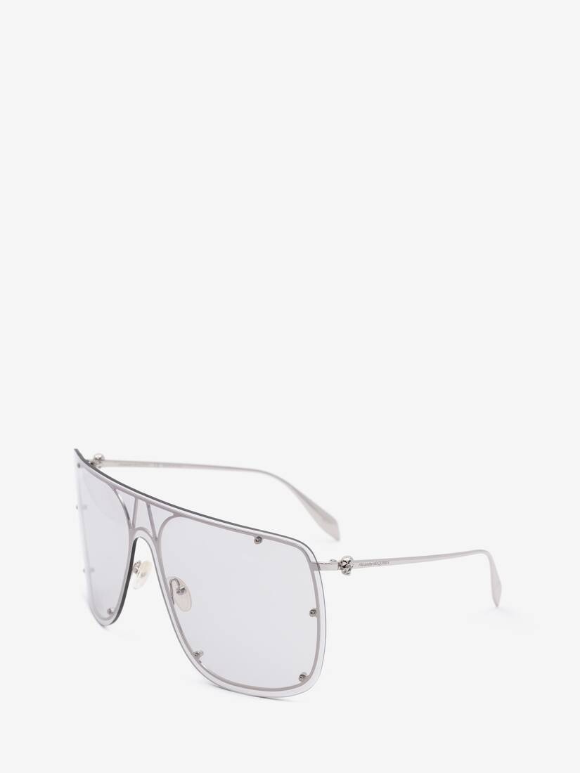 Skull Mask Sunglasses in Silver - 3