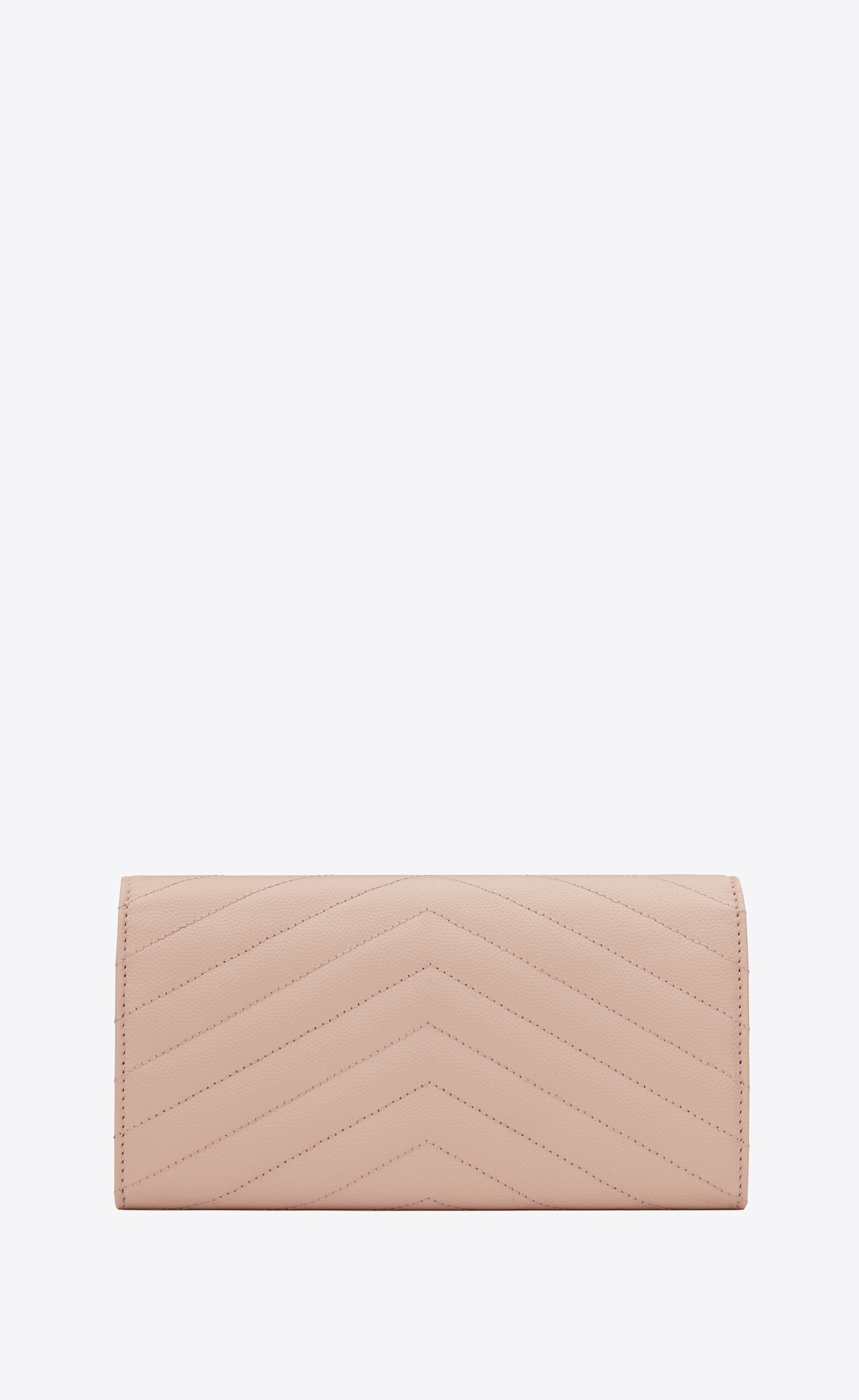 YSL LARGE FLAP WALLET IN GRAIN DE POUDRE EMBOSSED LEATHER in