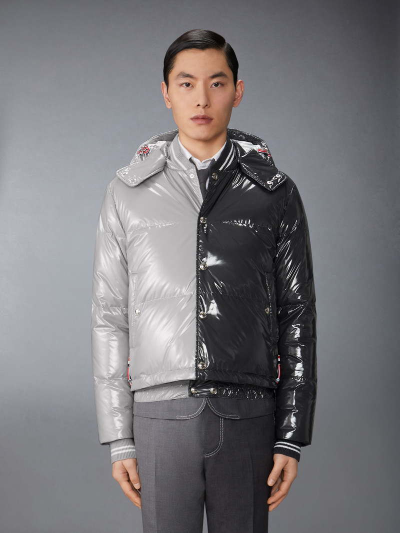 Thom Browne Funmix Glossy Tech Down Fill Detachable Hood Bomber outlook