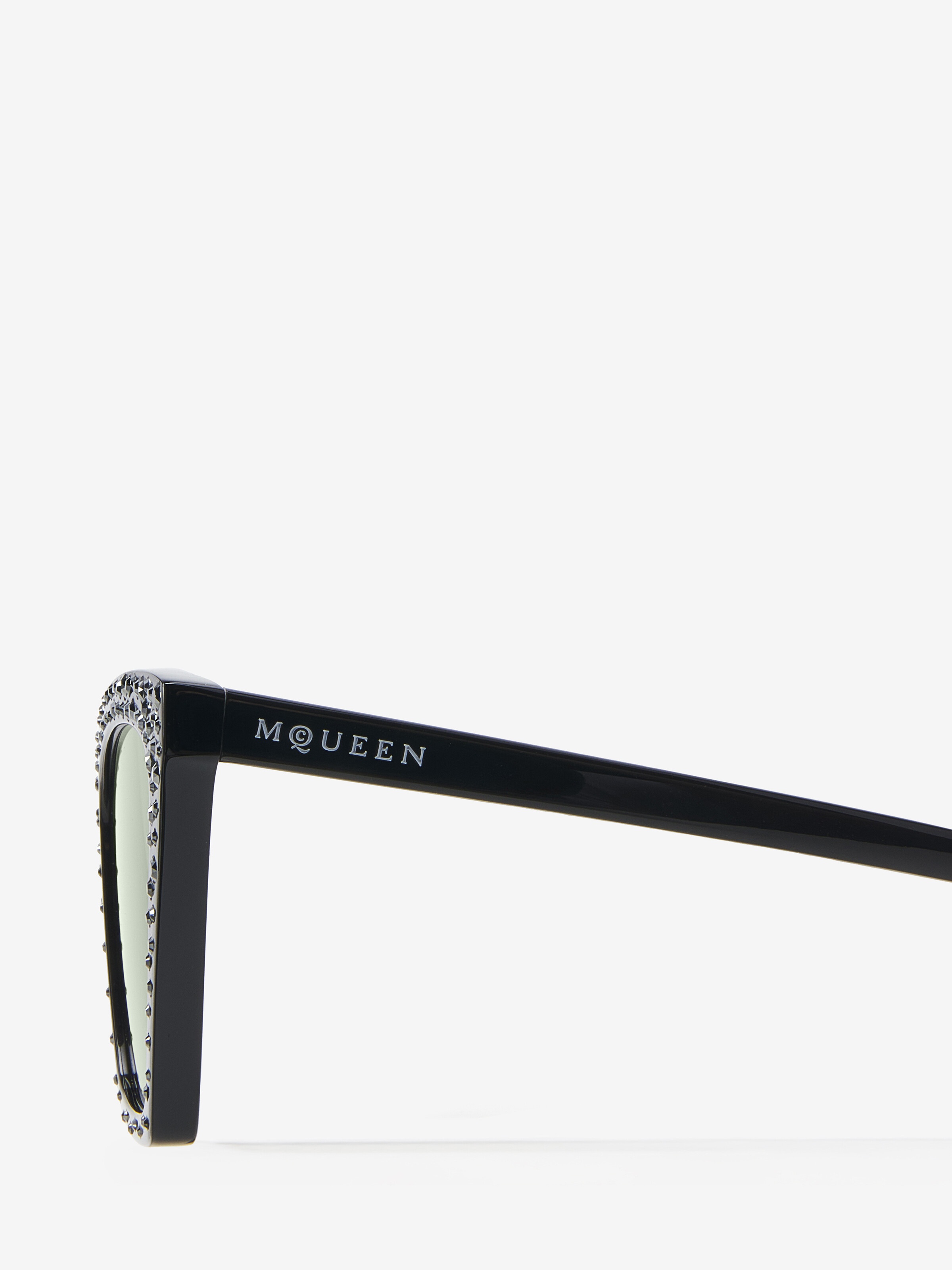 Spike Geometric Cat-eye Sunglasses with Crystals - 4