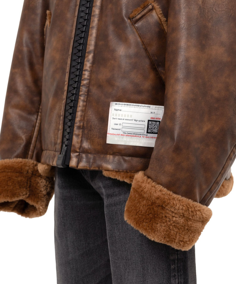 Coated Big Zip Boa Jacket 16