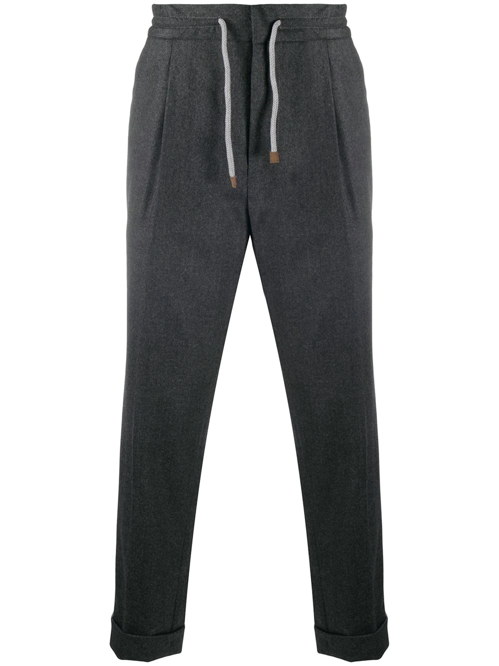 cropped straight leg trousers - 1